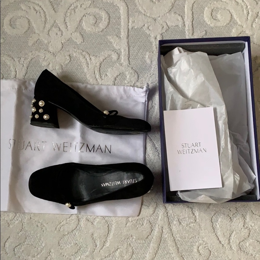 Stuart Weizman Black Suede Shoes - image 1